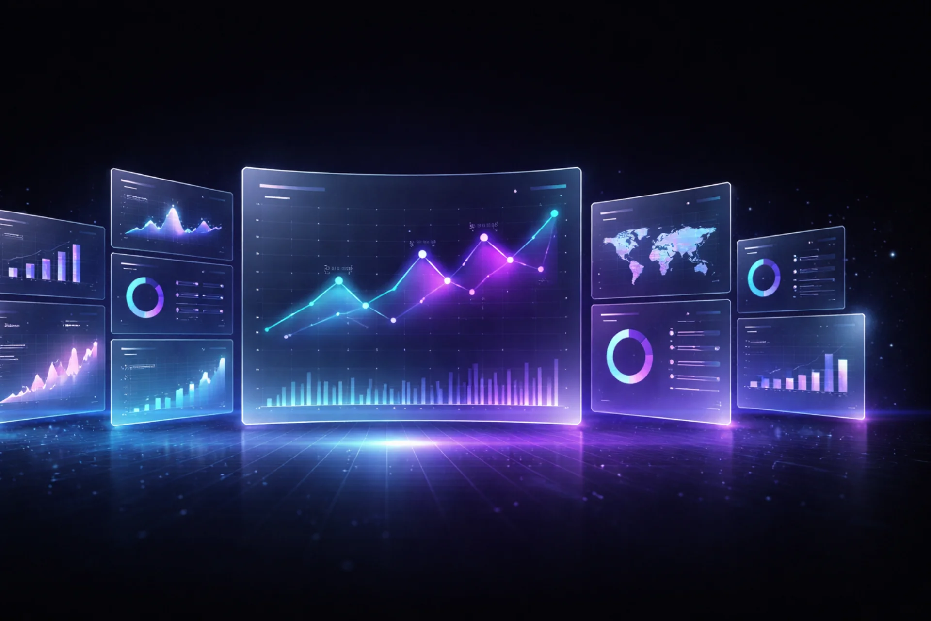 Client results analytics dashboard showing growth metrics
