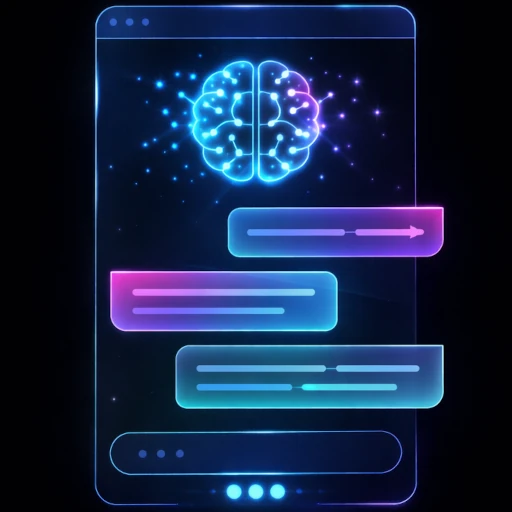 AI chat interface with neural connections