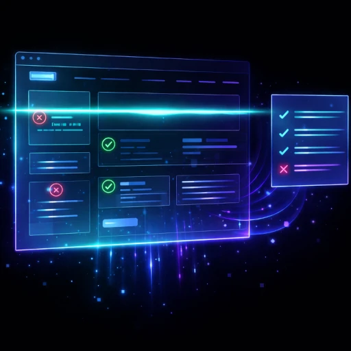 Website wireframe scanned by diagnostic laser beam